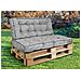 Cuscino da giardino impermeabile grigio 120x40 cm per panca in pallet - Foto miniatura 5