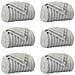 Coperte da Pile 6 pcs Grigio 150 x 130 cm Panno - Foto miniatura 1