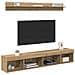 Set di Mobiletto da TV a Parete 5 pcs Rovere artigianale - Foto miniatura 3