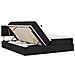 Letto con luci a strisce a LED Nero 180 x 200 cm Tessuto - Foto miniatura 9
