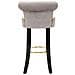 Sgabello Da Bar Luxy Grigio Con Schienale Imbottito E Gambe In Legno - Foto miniatura 6