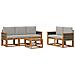 Set di divani da esterno 6 pcs Naturale e Grigio Chiaro - Foto miniatura 1