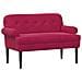 Loveseat con bottoni imbottiti Rosso Vino 120 x 66 x 78 cm - Foto miniatura 1