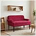 Loveseat con bottoni imbottiti Rosso Vino 120 x 66 x 78 cm - Foto miniatura 2