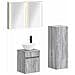Set di mobili per il bagno 4 pcs Sonoma grigio - Foto miniatura 1