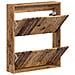 Mobiletto per Scarpe da Muro DELFT 71 x 17 x 86 cm Legno antico - Foto miniatura 3