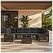 Set Divano da Giardino 8 pz Grigio polyrattan - Foto miniatura 7