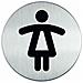 pittogramma ø 8,3cm 'toilette donna' in acciaio - Foto miniatura 8