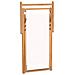 Sedia a Sdraio in Legno di Teak 56x105x96 cm Crema - Foto miniatura 7