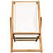 Sedia a Sdraio in Legno di Teak 56x105x96 cm Crema - Foto miniatura 8