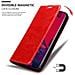 Custodia Compatibile Con Huawei Mate 20 Pro In Rosso Mela - Coperchio Protettiva Con Chiusura Magnetica, Funzione Stand E Tasca Per Le Carte - Foto miniatura 3