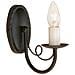 Lampada Da Parete A Candela Da Interni 1 Luce Nera, E14 - Foto miniatura 2