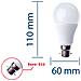 Lampadina Smd Led, Goccia A60, 11w / 1055lm, Base B22 (francia), 3000k - Foto miniatura 1