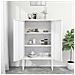 Credenza Alta Bianca 80x35x135 Cm In Acciaio - Foto miniatura 3