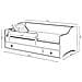Letto Singolo Per Bambini, Lettino Con Cassettone E Protezione Anticaduta Per Cameretta, Cm 164x85h60, Colore Bianco E Nero - Foto miniatura 3