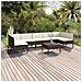 Set Divani Da Giardino 8 Pz Con Cuscini In Polyrattan Marrone - Foto miniatura 1