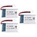 3 Pezzi Batteria Lipo Ricaricabile (3.7v, 600 Mah Lipo) Per Rc Droni Quadricotteri Syma X5 X5c X5sc X5sw, Cheerson Cx-30w, Skytech M68, Wltoys F949 - Foto miniatura 4