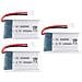 3 Pezzi Batteria Lipo Ricaricabile (3.7v, 600 Mah Lipo) Per Rc Droni Quadricotteri Syma X5 X5c X5sc X5sw, Cheerson Cx-30w, Skytech M68, Wltoys F949 - Foto miniatura 1
