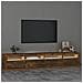 Mobile Porta Tv Con Luci Led Rovere Fumo 240x35x40 Cm - Foto miniatura 3