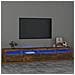 Mobile Porta Tv Con Luci Led Rovere Fumo 240x35x40 Cm - Foto miniatura 1