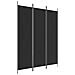 Divisorio a 3 Pannelli Nero 150x200 cm in Tessuto - Foto miniatura 2