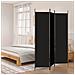 Divisorio a 3 Pannelli Nero 150x200 cm in Tessuto - Foto miniatura 1