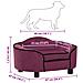 Divano Per Cani Borgogna 67x47x36 Cm In Peluche - Foto miniatura 4