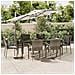 Set Salotto Giardino Con Cuscini 7 Pz Nero E Grigio Polyrattan - Foto miniatura 1