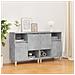Credenze 2pz Grigio Cemento 60x35x70 Cm In Legno Multistrato - Foto miniatura 1