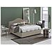 Letto Matrimoniale Isotta, Letto Contenitore Con Rivestimento In Tessuto, 100% Made In Italy, Apertura Frontale, Adatto Per Materasso Cm 160x200, Tortora - Foto miniatura 1