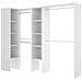 Guardaroba Quadro, Struttura Per Cabina Armadio Angolare, Mobile Appendiabiti Aperto Ad Angolo, 228x79h187 Cm, Bianco - Foto miniatura 2