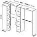 Guardaroba Quadro, Struttura Per Cabina Armadio Angolare, Mobile Appendiabiti Aperto Ad Angolo, 228x79h187 Cm, Bianco - Foto miniatura 3