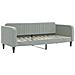 Divano Letto Con Materasso Grigio Chiaro 80x200 Cm In Velluto - Foto miniatura 5