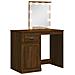 Toeletta Con Luci Led Rovere Marrone 90x42x132,5 Cm - Foto miniatura 1