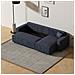 Cosy Divano Angolare Trasformabile In Velluto A Coste Blu - Foto miniatura 12