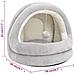 Letto Per Gatti 50x50x45 Cm Grigio E Crema - Foto miniatura 6