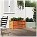 Fioriera Giardino Marrone Cera 90x50x50 Cm Legno Massello Pino - Foto miniatura 2