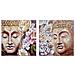 Quadro Dkd Home Decor Buddha 80 X 3 X 80 Cm Orientale (2 Unità) - Foto miniatura 1