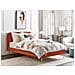 Letto Velluto Flayat 160 X 200 Cm Arancione - Foto miniatura 1