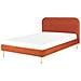 Letto Velluto Flayat 160 X 200 Cm Arancione - Foto miniatura 6