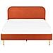 Letto Velluto Flayat 160 X 200 Cm Arancione - Foto miniatura 8