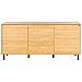 Credenza A 3 Ante Legno Chiaro Nikea - Foto miniatura 6