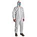 12 Tute Monouso Da Lavoro Monouso Camice Polsini Tuta Zip Cappuccio Protezione - Foto miniatura 1