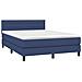 Letto a Molle con Materasso e LED Blu 140x190 cm in Tessuto - Foto miniatura 7