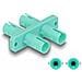 Accoppiatore per fibra ottica da ST Duplex femmina per ST Duplex femmina aqua - Foto miniatura 1