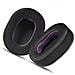 Cuscinetti Auricolari In Tessuto Nero Viola Per Cuffie Sony - Foto miniatura 2