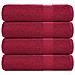 Asciugamani Da Bagno 4pz Bordeaux 100x150cm 360g/m 100% Cotone - Foto miniatura 1
