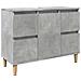 Mobile Lavabo Grigio Cemento 80x33x60 Cm In Legno Multistrato - Foto miniatura 2