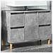 Mobile Lavabo Grigio Cemento 80x33x60 Cm In Legno Multistrato - Foto miniatura 1