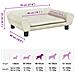 Lettino per Cani Crema 70x48x22 cm in Velluto - Foto miniatura 7